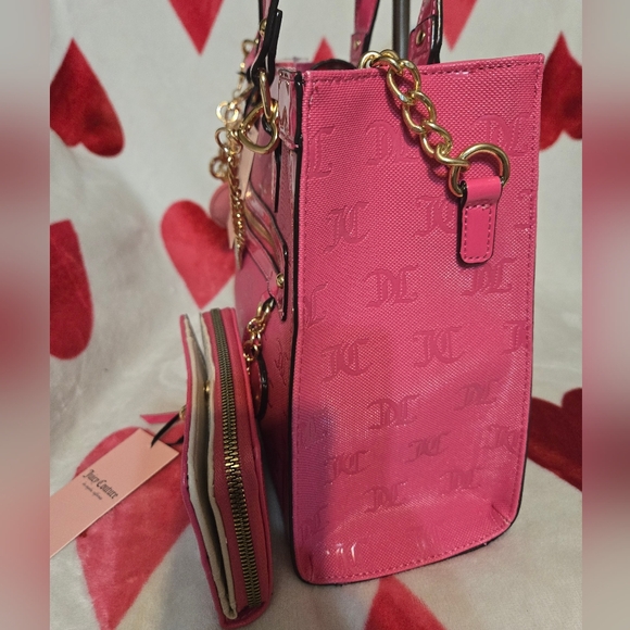 JUICY COUTURE Nailed It Tote and Heart Charm Wallet-Pink Flash - Picture 10 of 10
